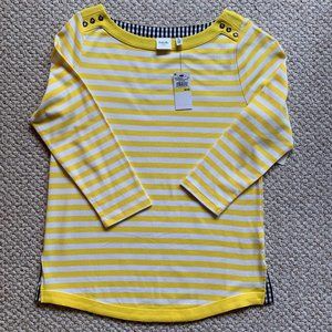 RAFAELLA - Weekend Striped  3/4 Sleeve Tee - NEW with Tag